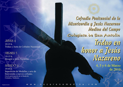 cofradia nazareno cartel triduo y besapie 2010
